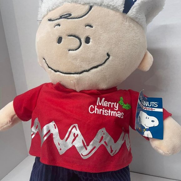 Peanuts Charlie Brown 21" Plush 70th Anniversary Christmas Holiday with tags.. - Picture 3 of 7